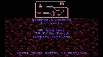 Lemmings custom - "Reachable Heights" ( Neolemmix version )