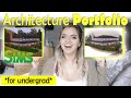making freshman PORTFOLIO for ARCHITECTURE *Admission* | How to get into Architecture School