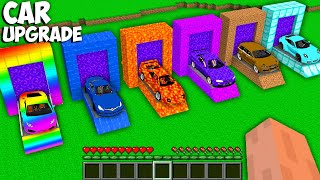 Which CAR IS BETTER PORTAL vs RAINBOW vs LAVA vs WATER vs DIRT vs DIAMOND in Minecraft ? UPGRADE