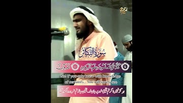 سورة التكاثر || القاري امير حمزه || صلاة التراويح