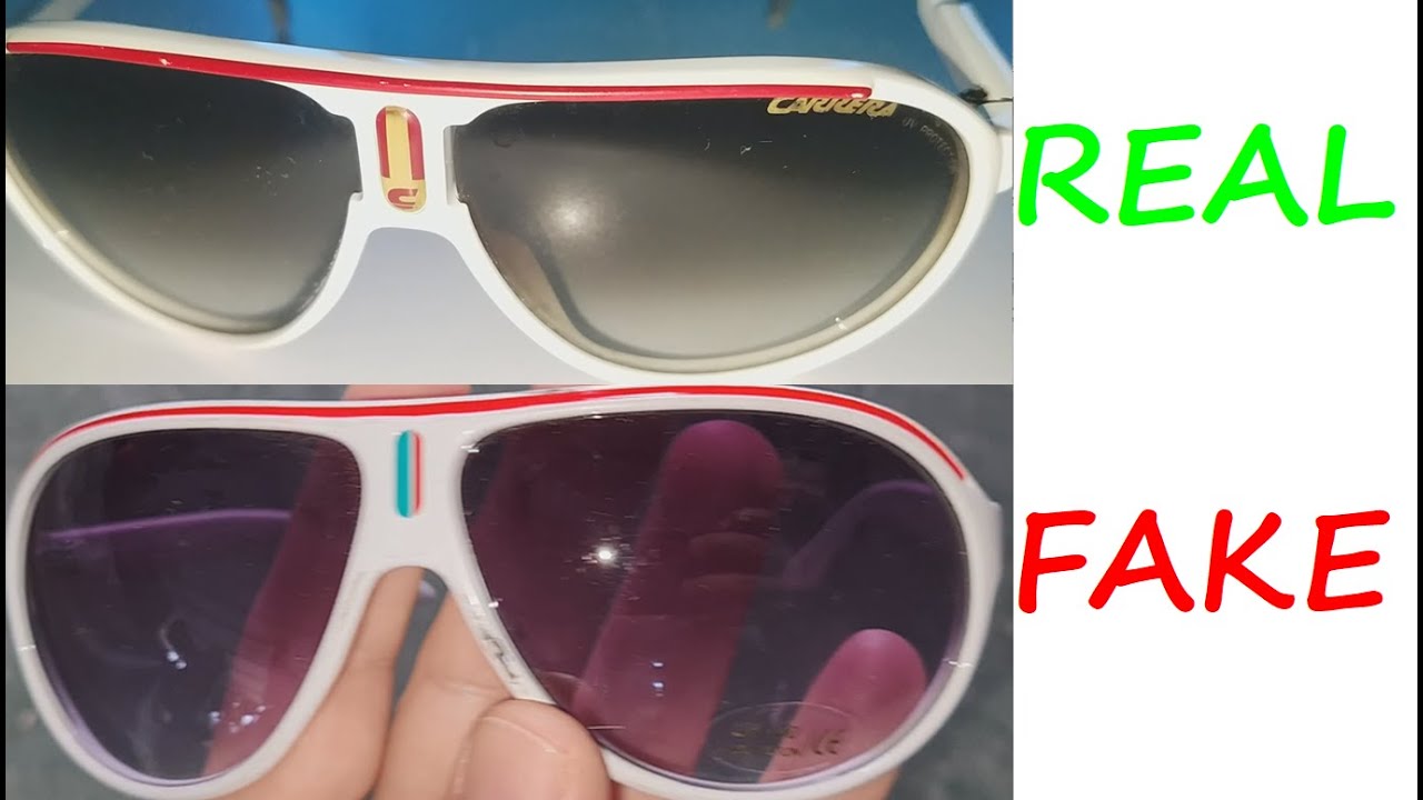 Carrera sunglasses real vs fake review. How to spot counterfeit Carrera  Champion eye wear - YouTube