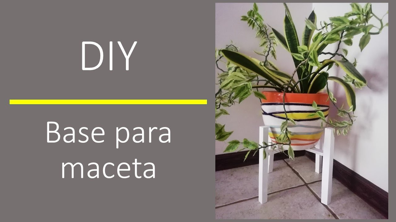 DIY/ Cómo hacer base para maceta/base de madera para maceta súper fácil YouTube