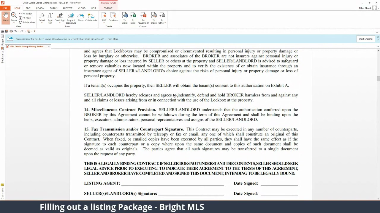 Filling out a listing Package - Bright MLS Southern NJ