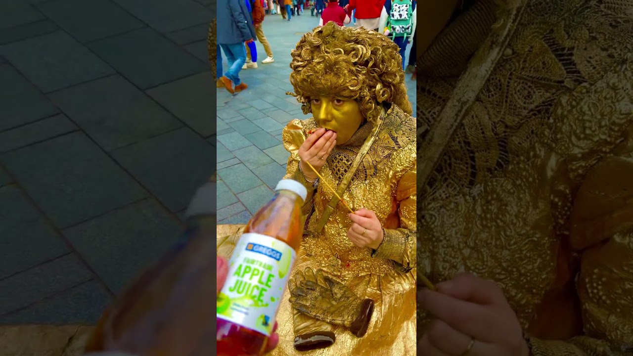 Apple juice for Gold Lady Statue 