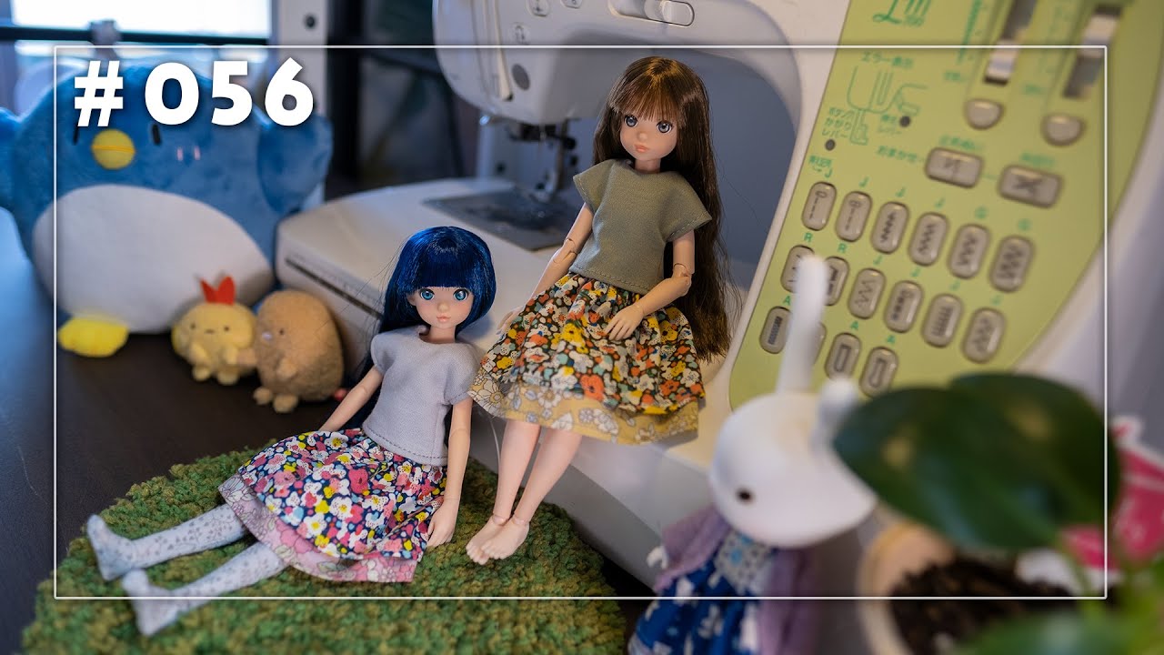VLOG056] For midi? For ruruko?: T-shirt and double skirt - YouTube
