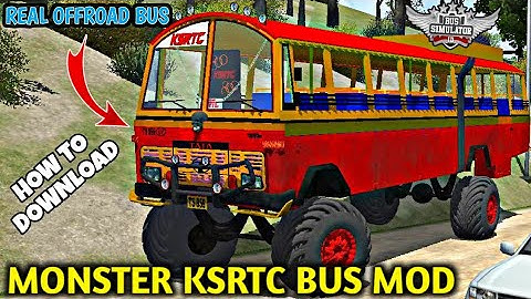 🔥💯🤩 KSRTC MONSTER BUS MOD FOR BUSSID | BUS SIMULATOR INDONESIA MOD REVIEW