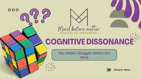 Cognitive dissonance - the conflict within self 💭