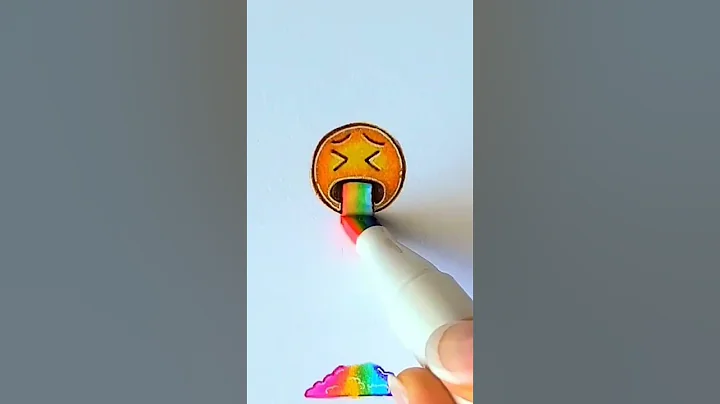 DIY Rainbow Marker 🌈 #art #artwork #artist #rainbow #draw #drawing #satisfying