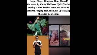 Gospel Singer Ringtone Finds Himself Cornered By Curvy Tiktoker Njoki Murira During A Live Session
