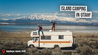 Wild RV Camping ON AN ISLAND!?  Utah’s Antelope Island is INCREDIBLE!