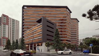 LARGEST ARCHITECTURAL RENDER EVER MADE IN LUMION CONCEPTION SIEGE ADMINISTRATIF لوميون 11 انيميشن