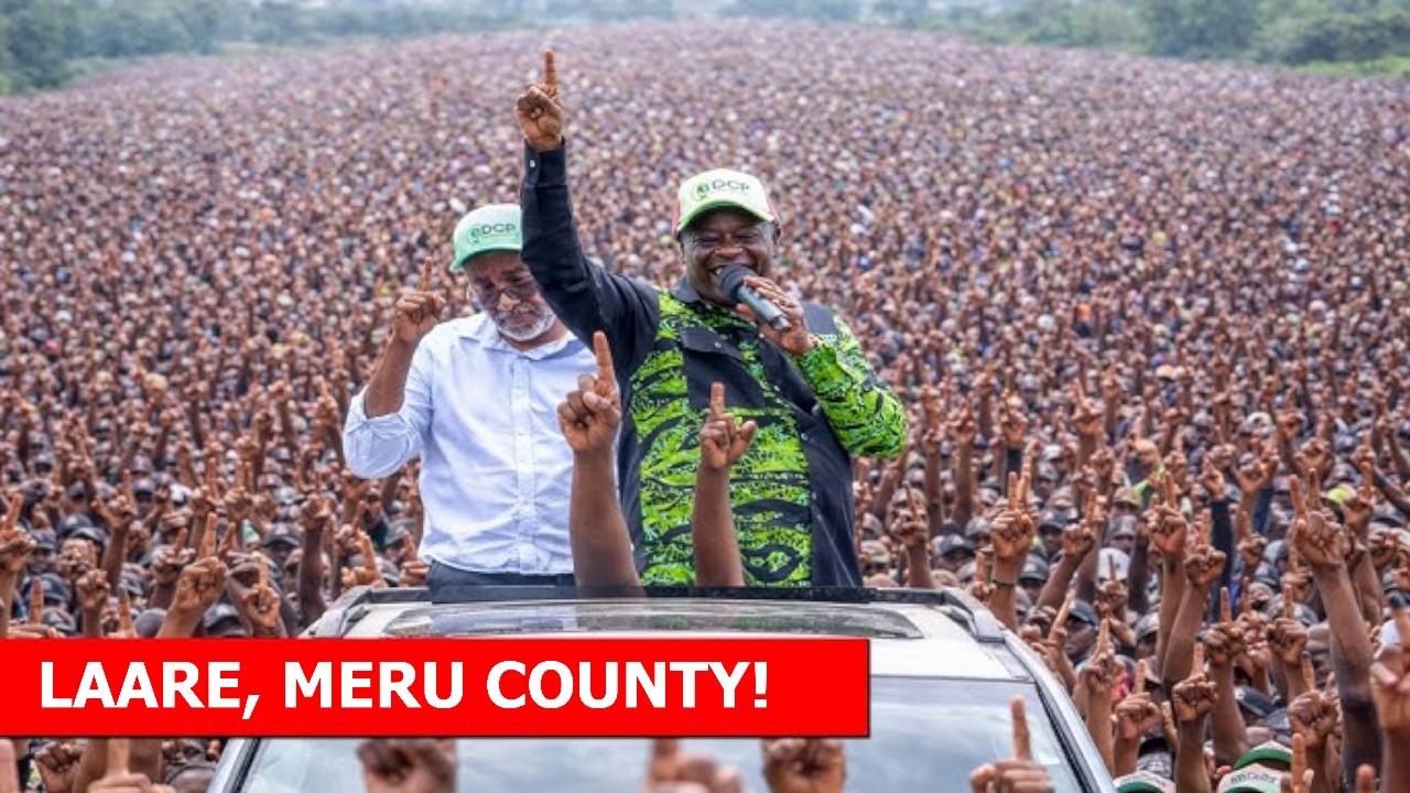Gachagua, Kalonzo and other united opposition Mega Rally in Laare, Meru to popularise Wantam!🔥