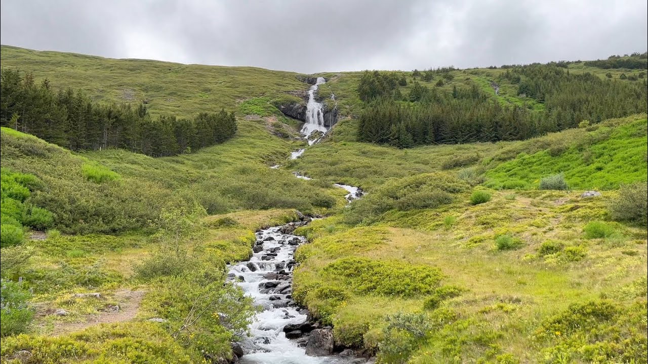 Ísafjörður, Iceland - Bunárfoss Waterfall (2022) — Bunárfoss — video poster