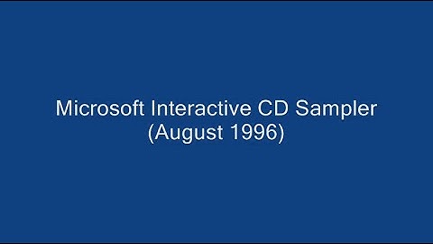 Microsoft Interactive CD Sampler (August 1996) (Video Compilation)