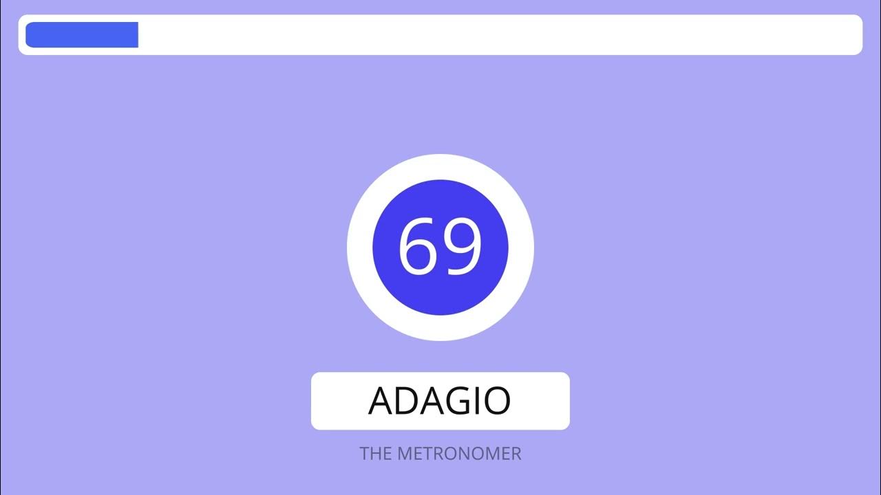 1 Hour 69 BPM Metronome Speed Adagio YouTube