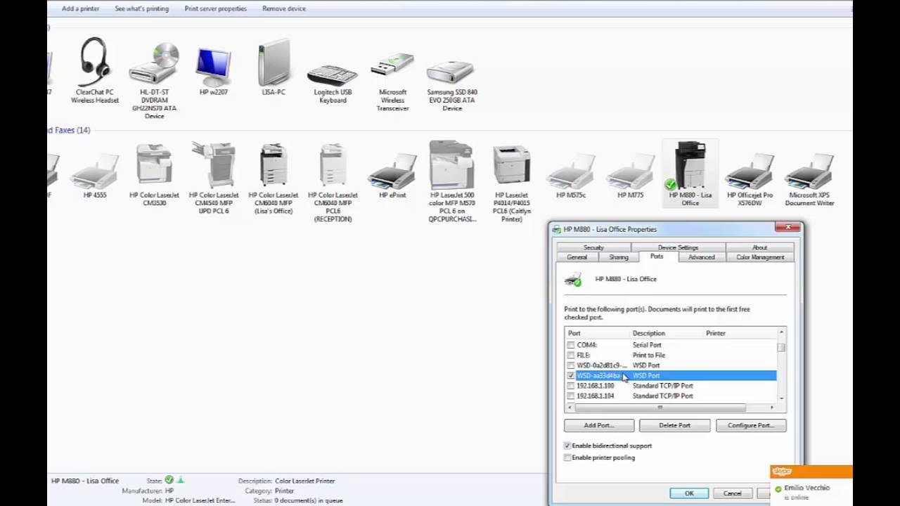 WSD Printer Port Issues YouTube Wsd printer port issues youtube
