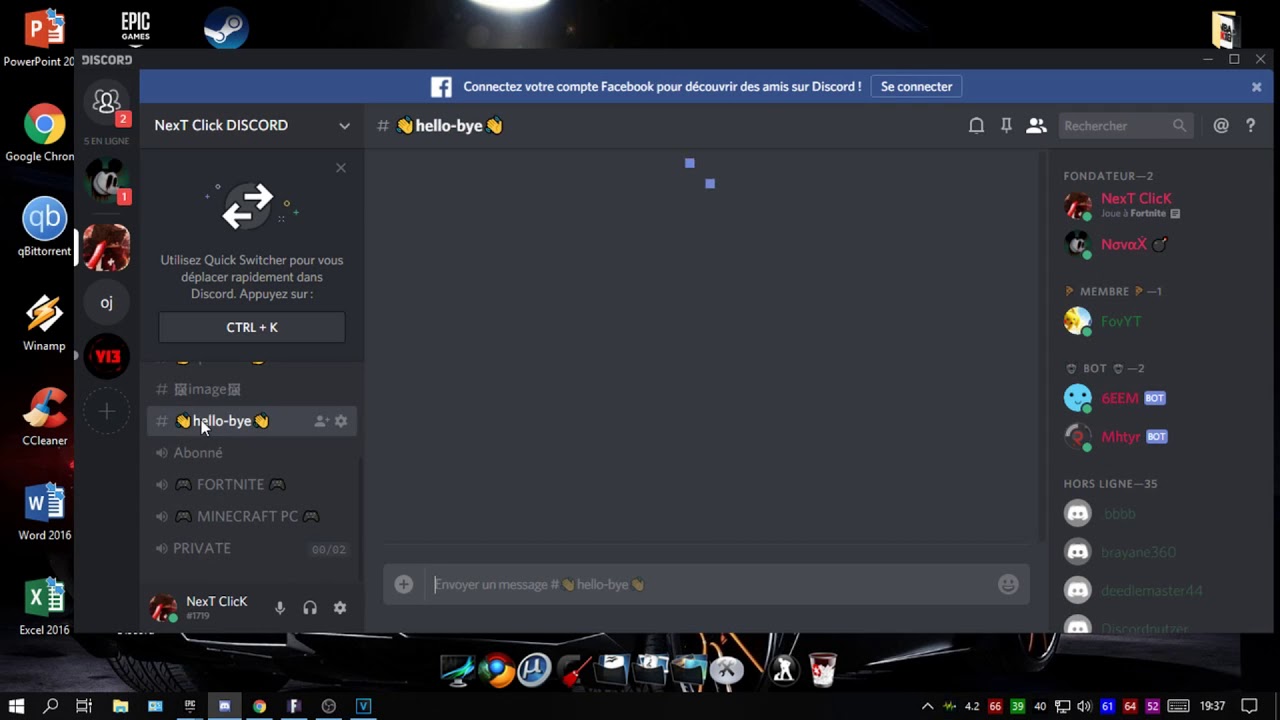 MON NOUVEAU SERVEUR DISCORD : PRESENTATION ! - YouTube