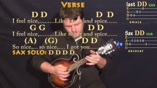 Video thumbnail of "I Feel Good (James Brown) Mandolin Cover Lesson with Chords/Lyrics"