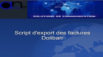 script export et concaténation de factures dans Dolibarr