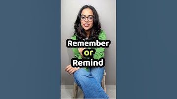 Stop Confusing REMIND & REMEMBER! English Made Simple | Learn English With Ananya In Hindi