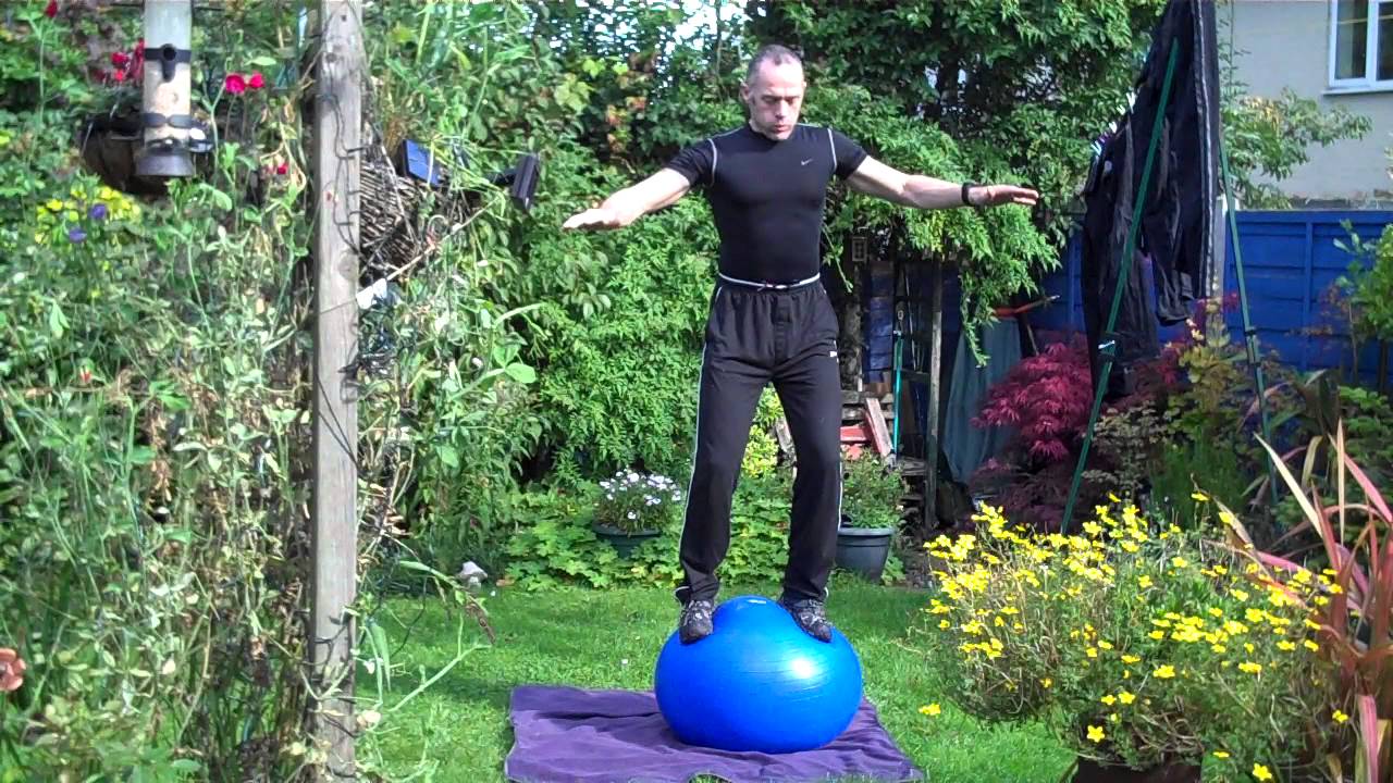 3 minute swiss ball balance YouTube