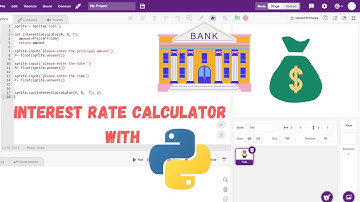 Interest rate calculator with python || #pythonprogramming With #pictoblox || @STEMpedia @M-BART