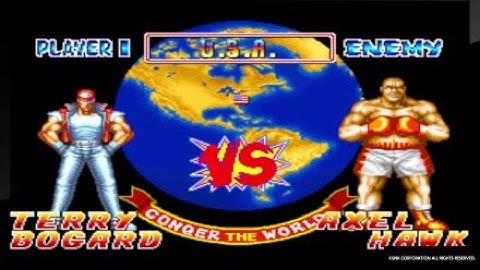 Fatal Fury 2 Terry vs Axel Hawk