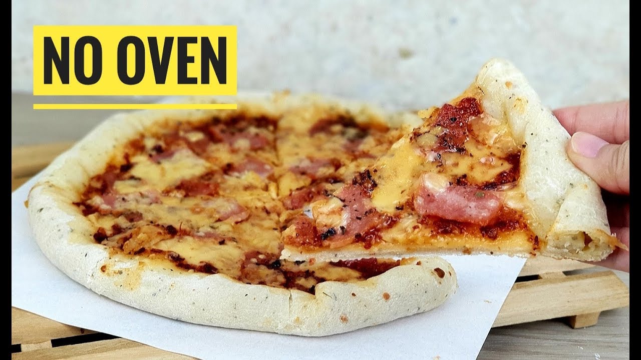 No Oven Pizza How to make Stuffed crust Pizza (without oven recipe) YouTube