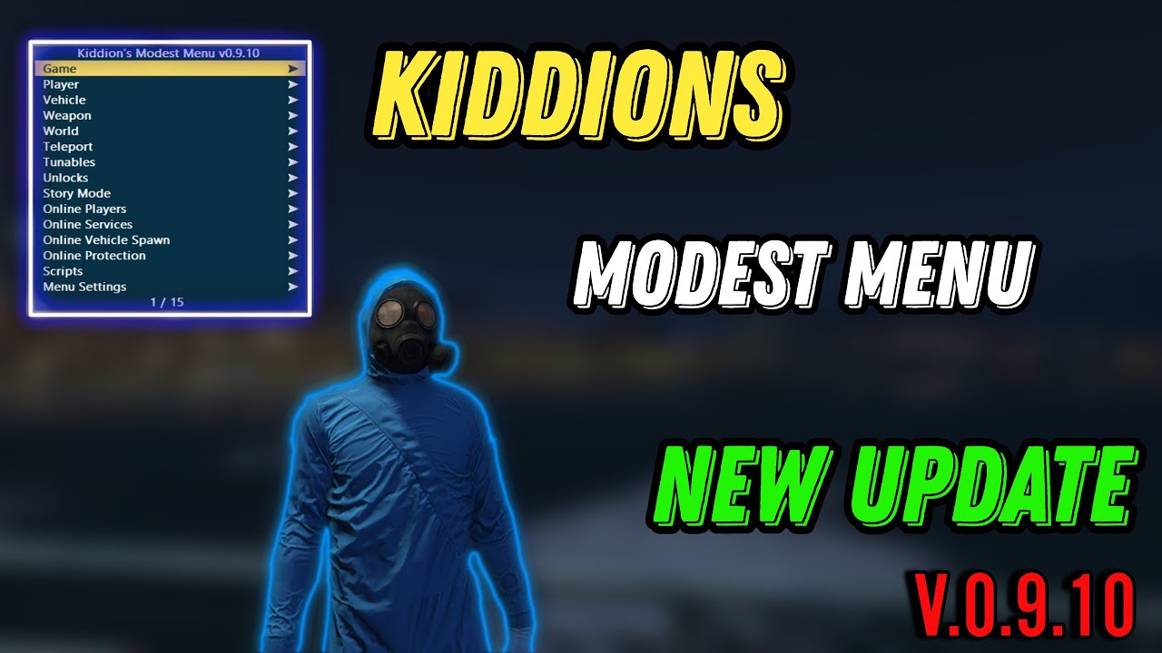 Kiddion Modest Mod Menu (0.9.10) for GTA V Online (1.67) Grand