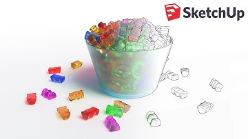 Modeling Haribo Gummy Bears with SUbD and MS Physics  – Sketchup Tutorial