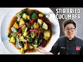 Super Simple Spicy Cucumber Stir Fry Recipe!