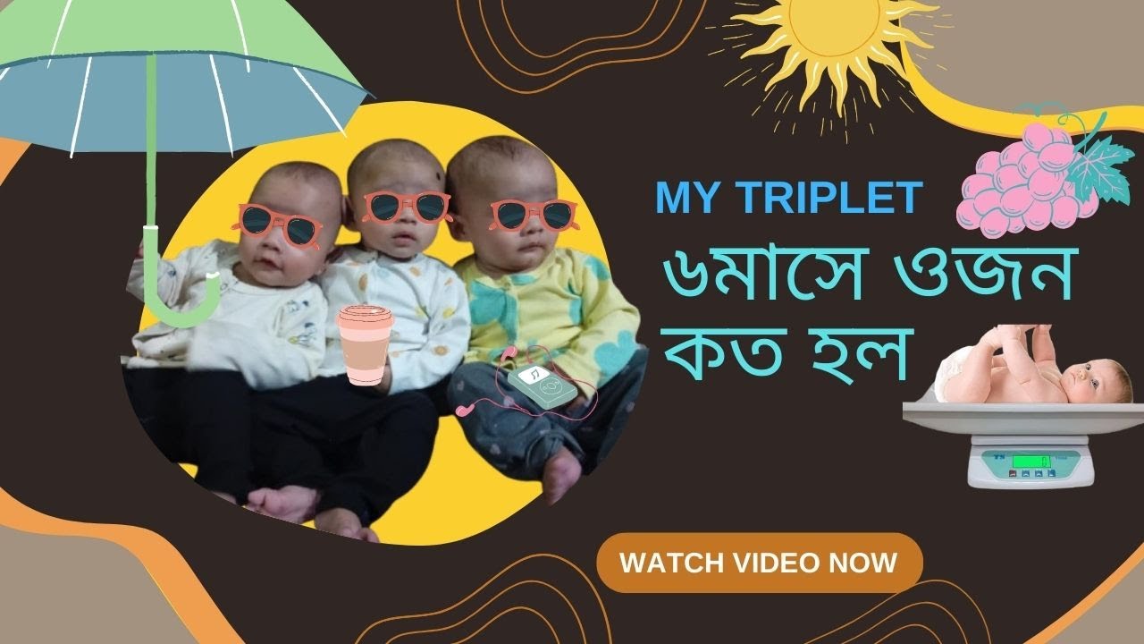 6 Month Baby Weight Triplet Cute Family 6-month-baby-weight-triplet-cute-family