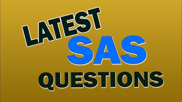 SAS Data Analyst Interview Questions #sasprogramming