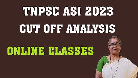 TNPSC ASI 2023 CUT OFF ANALYSIS-ONLINE CLASS #statisticalexam