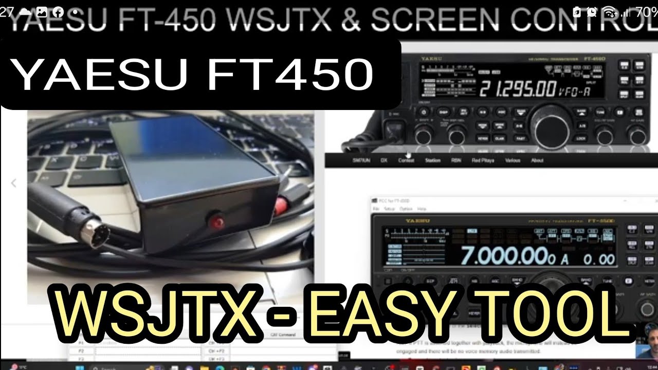 YAESU FT-450 WSJTX & SCREEN CONTROL - YouTube