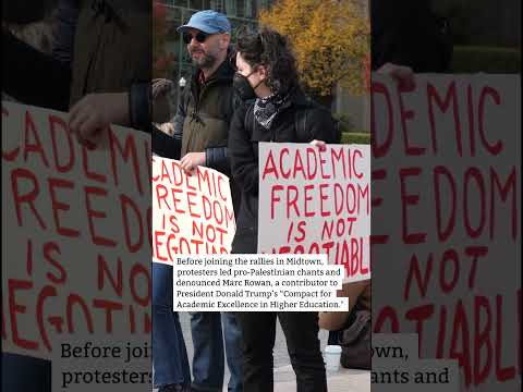 دانشجویان و اساتید در یک روز اعتراضی سراسری کلمبیا علیه دولت ترامپ تجمع کردند