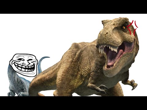 Blue Irritando a Rexy só por não ter um Filhote(Remake em 3D)
