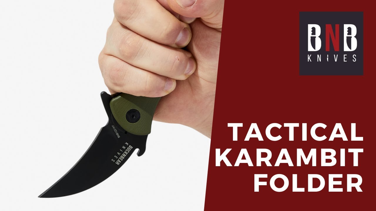 BnB Knives OD Green Karambit Folding Knife