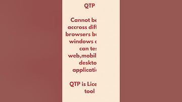 Difference between Selenium and QTP
