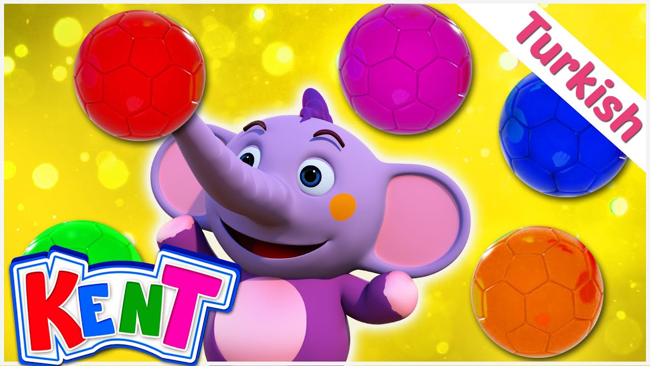 ⁣Kent The Elephant | Renkli Toplarla Renkleri Öğrenin | Çocuklar Videoları | Sevimli Fil Kent