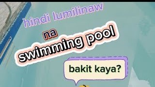 bakit hindi lumilinaw swimming pool?