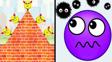 Draw To Smash vs Hide Ball - All Levels Gameplay (Android,iOS) Part 38