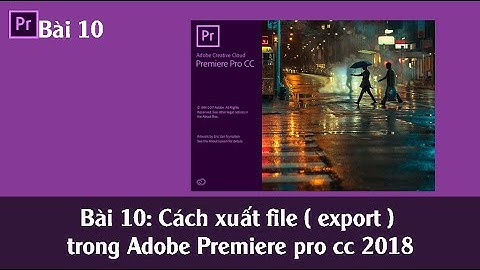 Bài 10. Cách xuất file (Export) trong Adobe Premiere Pro CC 2018