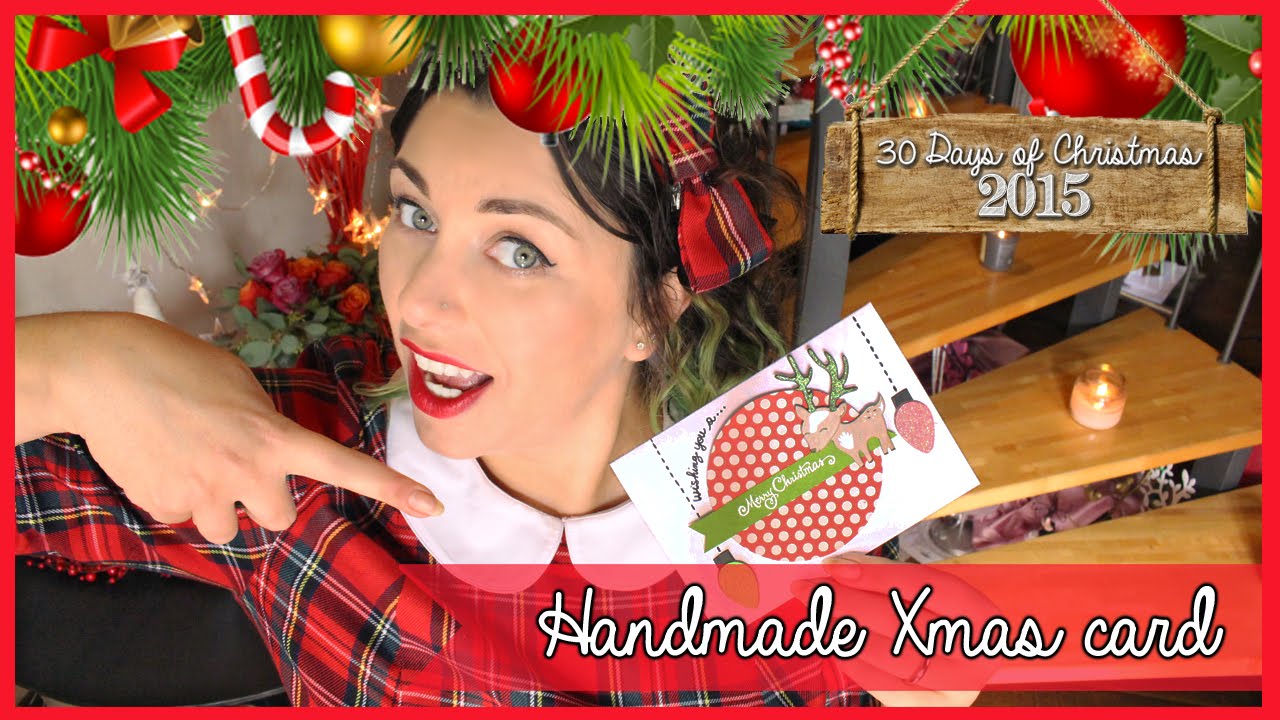 Biglietti Di Natale Homemade.30 Days Of Xmas 15 Day 5 Handmade Circle Xmas Card Biglietto Di Natale Fatto A Mano Giugizu Youtube