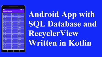 Android sql database in Kotlin