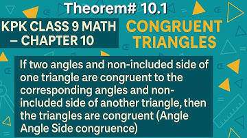 Theorem#10.1 (Pashto) |KPK Class 9 |Chapter#10| Khan Math