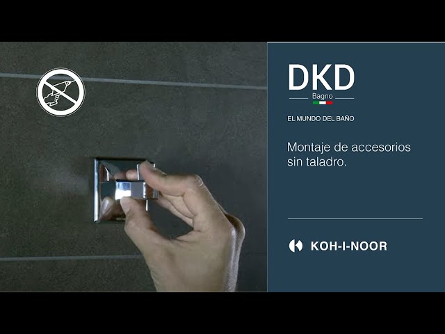 Bagno_DKD - Montaje accesorios de baño sin taladro de Koh-i-Noor 