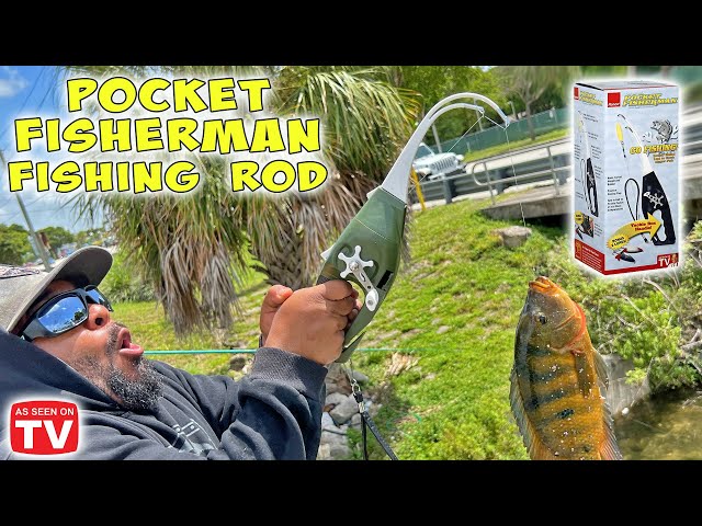 POCKET FISHING ROD Catches Fish! 