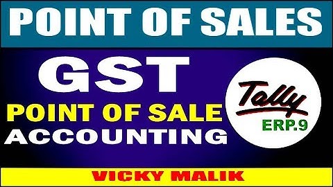 Tally ERP 9 POS Accounting, Point of Sale Accounting With GST, POS Invoicing With GST