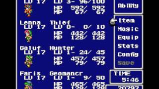 Final Fantasy V (english translation) - Final Fantasy V (SNES) - Battle at the Big Bridge - User video